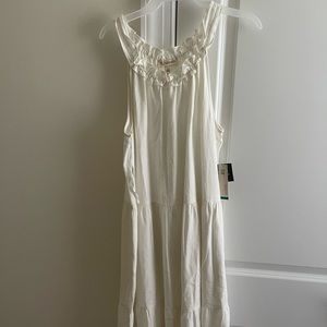 White Tiered sleeveless dress